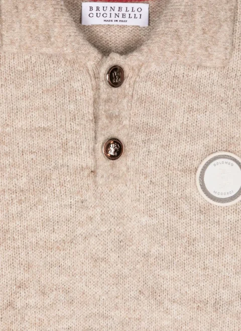 Пуловер с алпака Brunello Cucinelli Kids 8 — снимка 3