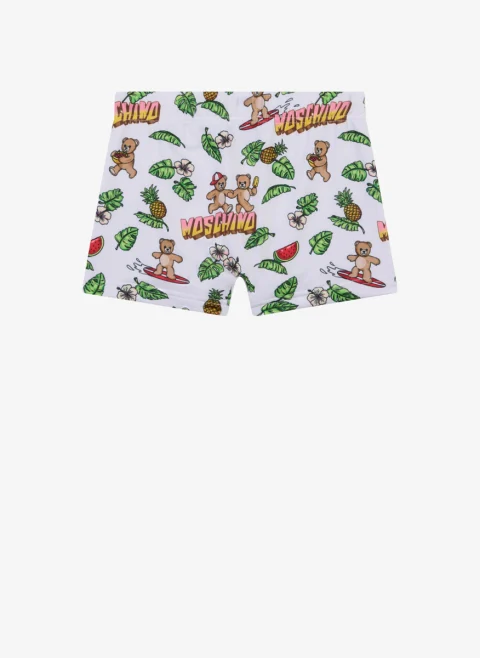 Бански с цялостен принт Moschino Kids