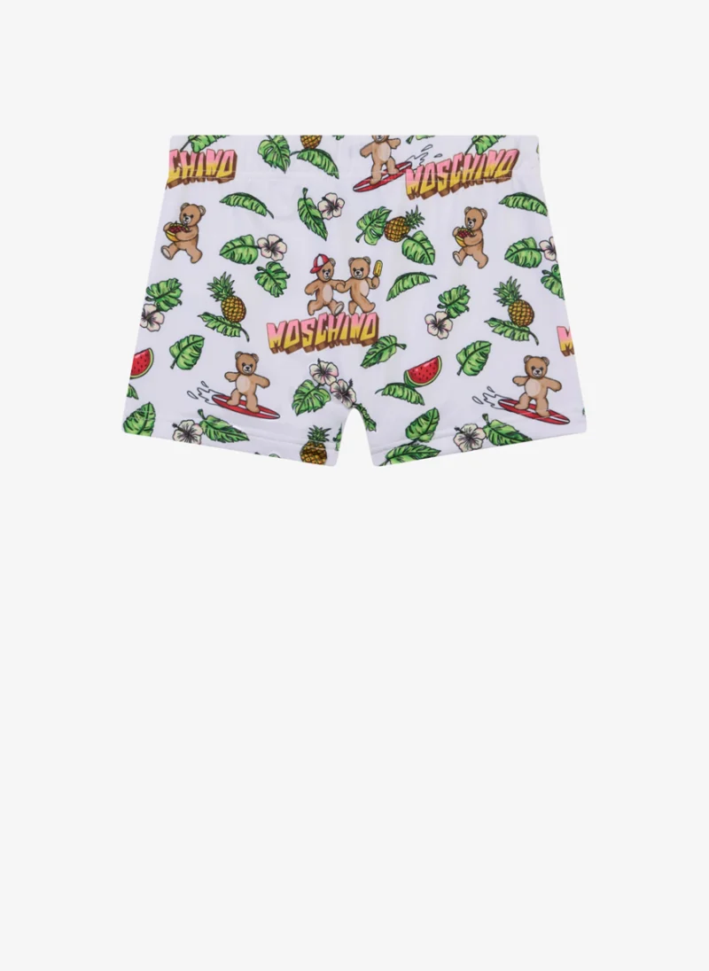 Бански с цялостен принт Moschino Kids