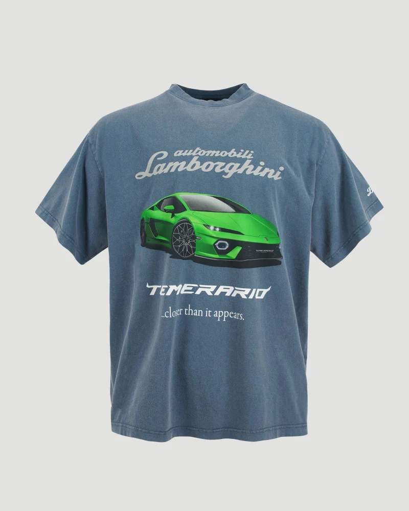 Automobili Lamborghini Boxing T-Shirt in Dark Blue
