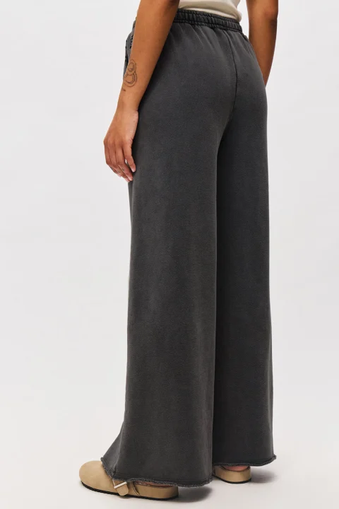 Долнище Wideleg With Raw Edges DLWSP000041 vintage black — снимка 2