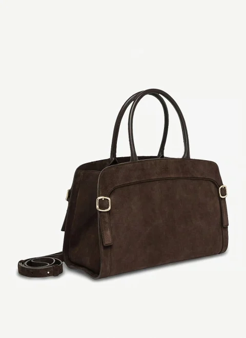 Велурена чанта 'Double Buckle' Santoni L — снимка 4