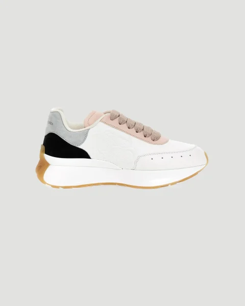 Sprint Runner in White, Grey and Pink