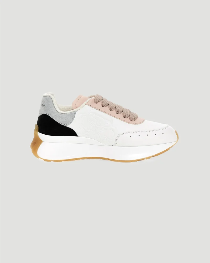 Sprint Runner in White, Grey and Pink