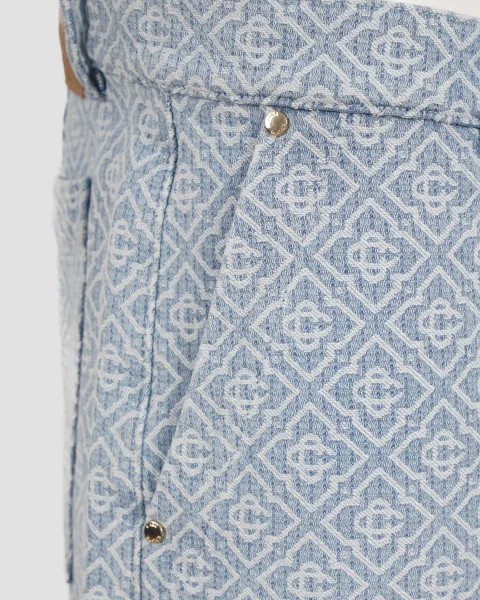 Monogram Denim Shorts — снимка 3
