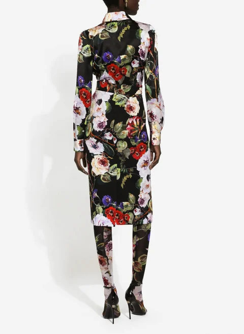 Копринена риза с флорален принт 'rose garden' Dolce&Gabbana — снимка 3