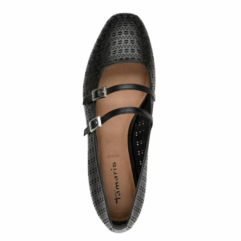 Балерини TAMARIS – 1-22132-46-006 BLACK STRUCT. — снимка 5