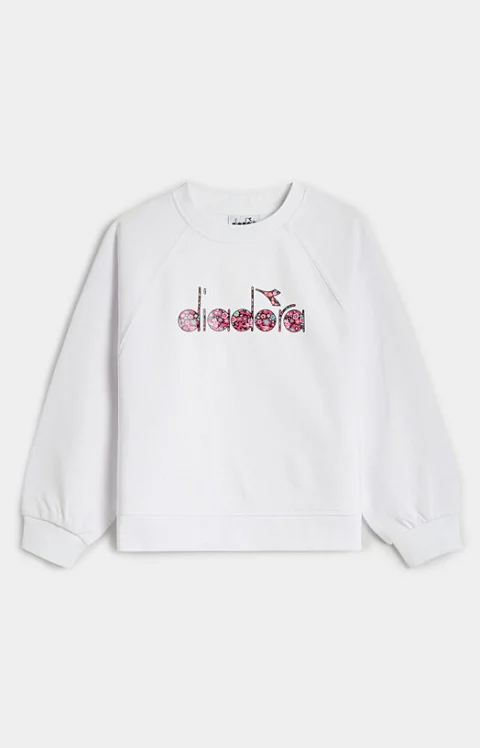 Бял суитшърт BLOSSOM с принт