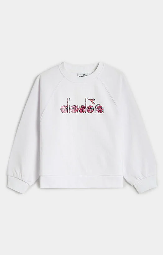 Бял суитшърт BLOSSOM с принт