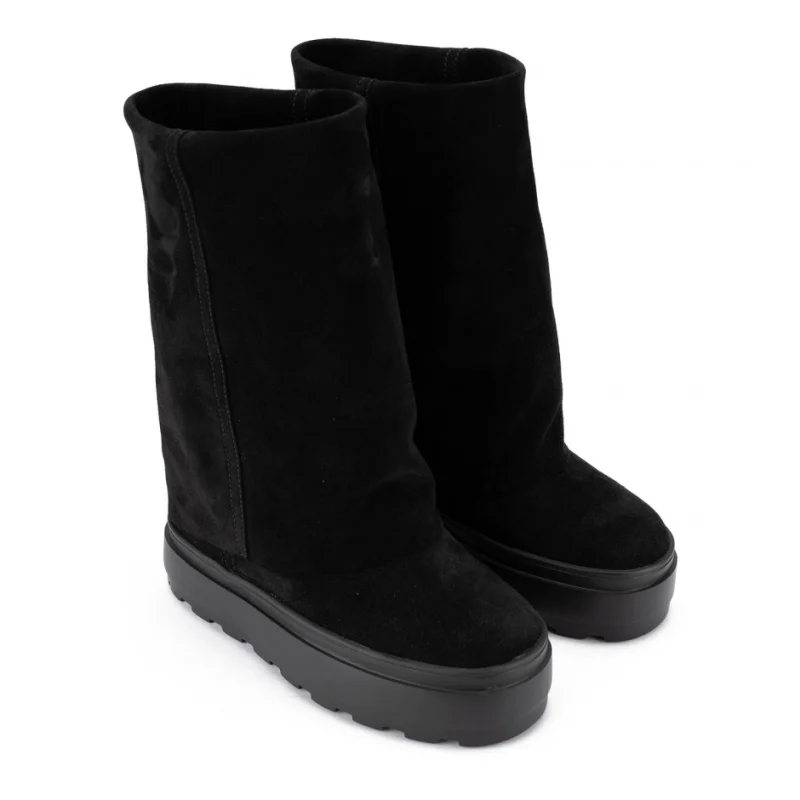 Дамски черни боти Double Face Casadei — снимка 6