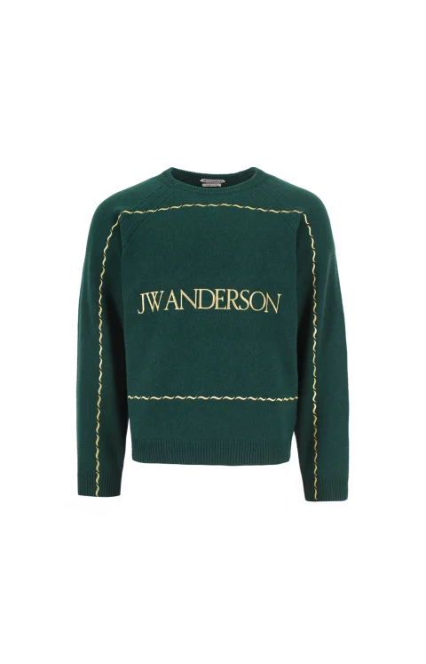 Logo-Embroidered Round-Neck Wool Jumper