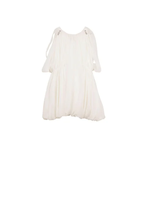 Копринена рокля Lanvin Kids