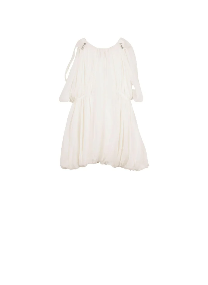 Копринена рокля Lanvin Kids
