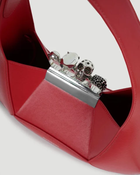 The Jewelled Hobo Bag in Welsh Red — снимка 6