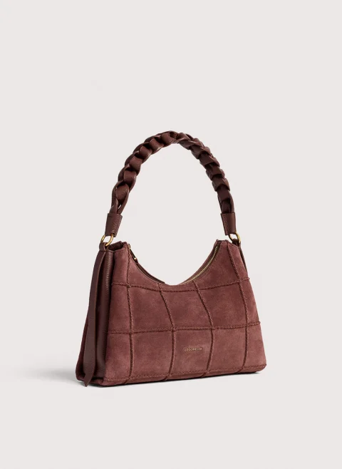 Велурена чанта Coccinelle Boheme Berry Small — снимка 2