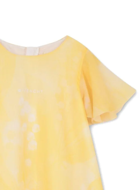Рокля с волани Givenchy Kids — снимка 3