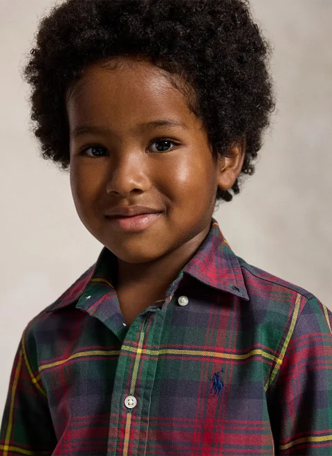 Риза с кариран принт Ralph Lauren Kids 2-7 — снимка 3