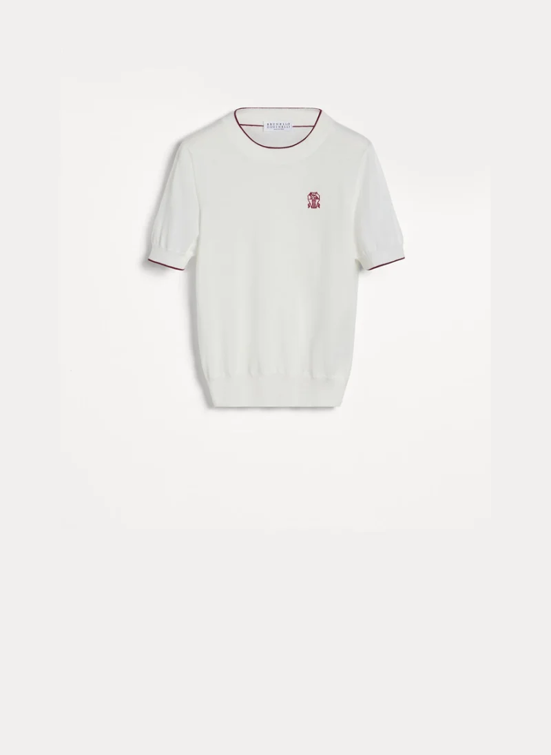 Пуловер с контрастни детайли Brunello Cucinelli Kids 8-10 — снимка 4