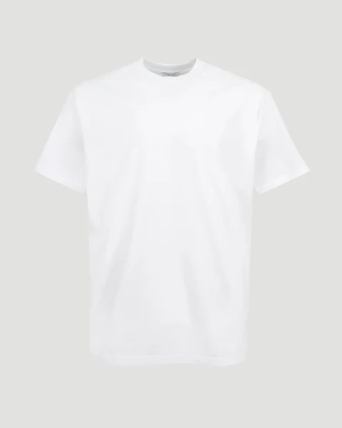 T-Shirt in Cotton with Givenchy Stamp Print in White