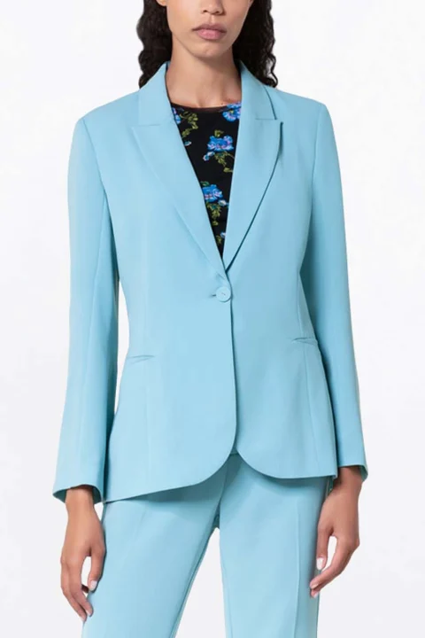 Сако Dvf Audrey Jacket DVFJS3Q003SKYBL RA199 sky blue — снимка 2