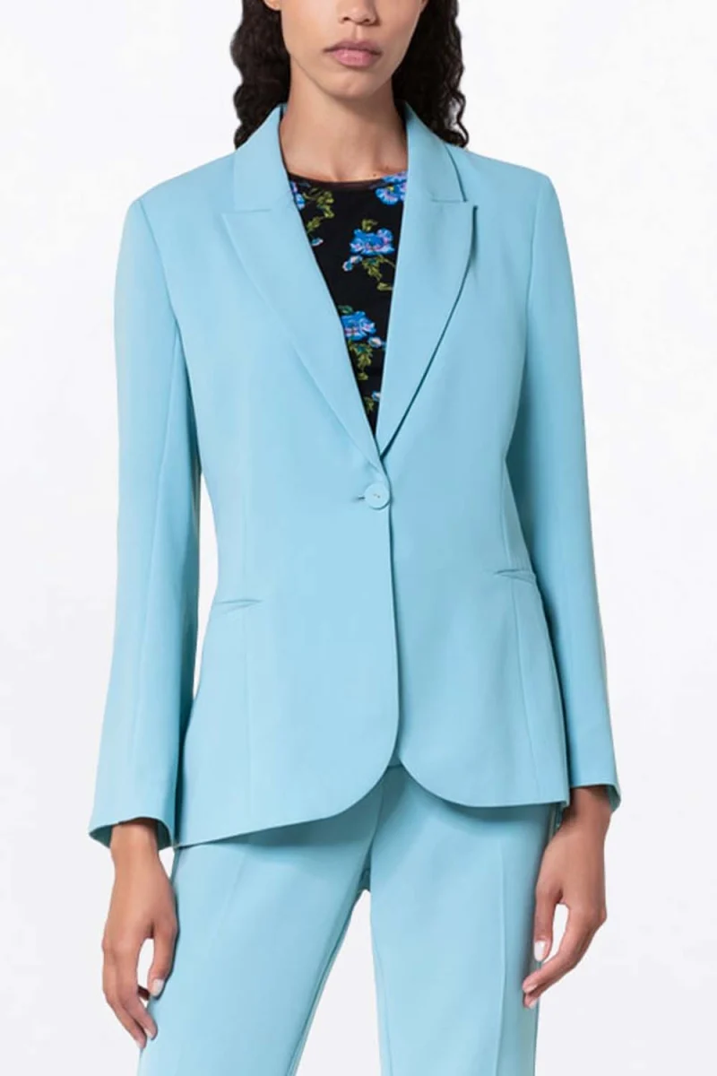 Сако Dvf Audrey Jacket DVFJS3Q003SKYBL RA199 sky blue — снимка 2