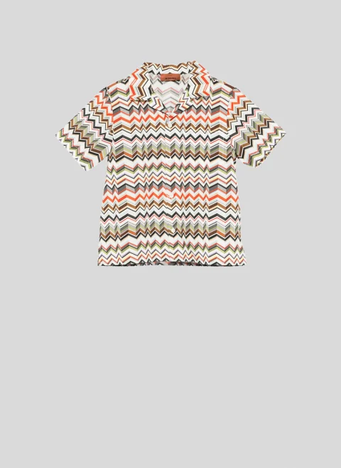 Риза с принт 'Zig-Zag' Missoni Kids