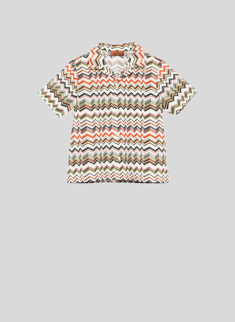 Риза с принт 'Zig-Zag' Missoni Kids