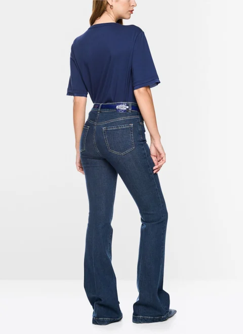 Тишърт с 'cut-out' детайл Marc Cain Collections — снимка 3