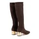 Дамски кафяви ботуши Casadei — снимка 3