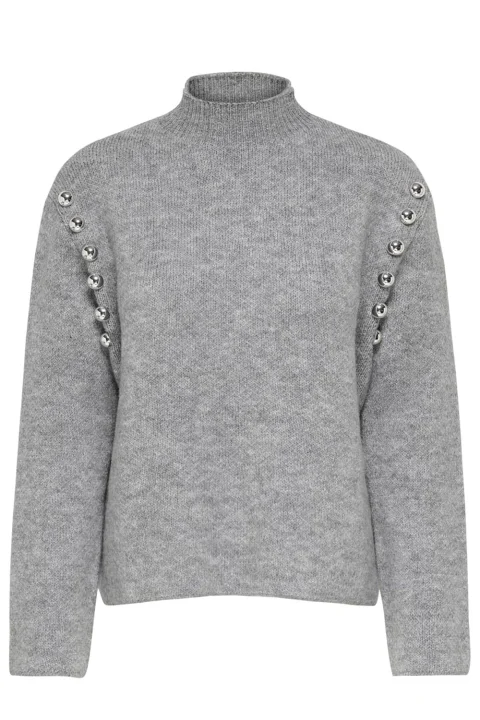 Плетено Onlselma Highneck 15381463 BS000087 medium grey melange