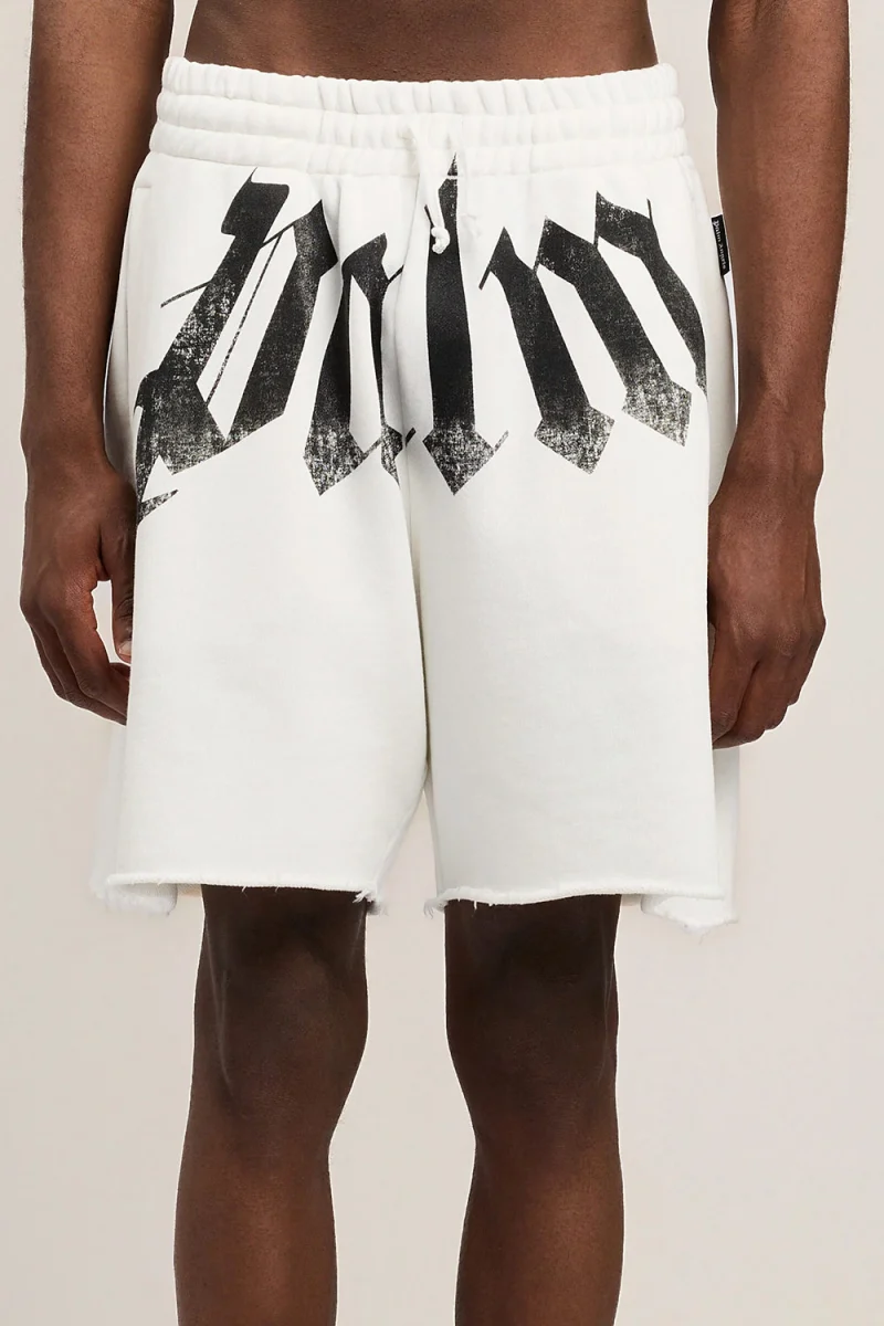Бермуда Big Waist Logo PMCI02CS26FLE001 0310-off white black — снимка 2