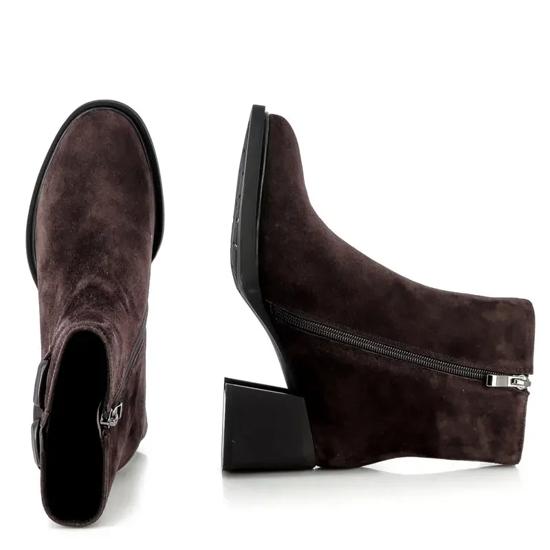 Дамски Боти На Ток CARLO FABIANI – 26366001 BROWN SUEDE — снимка 5
