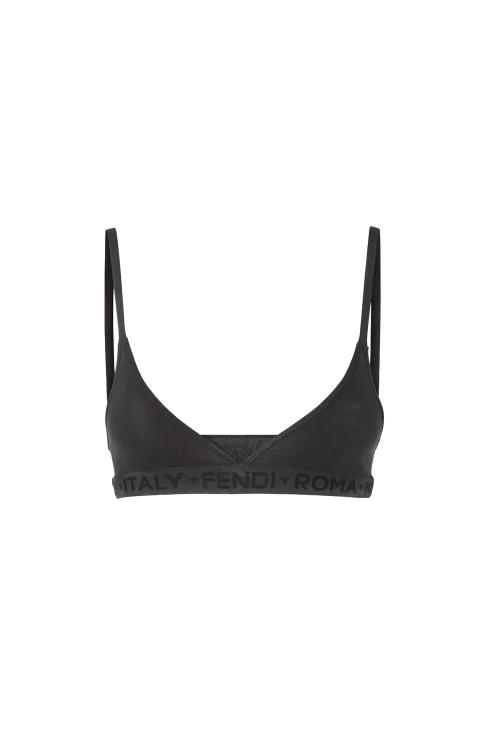 Viscose Triangle Bra in Black