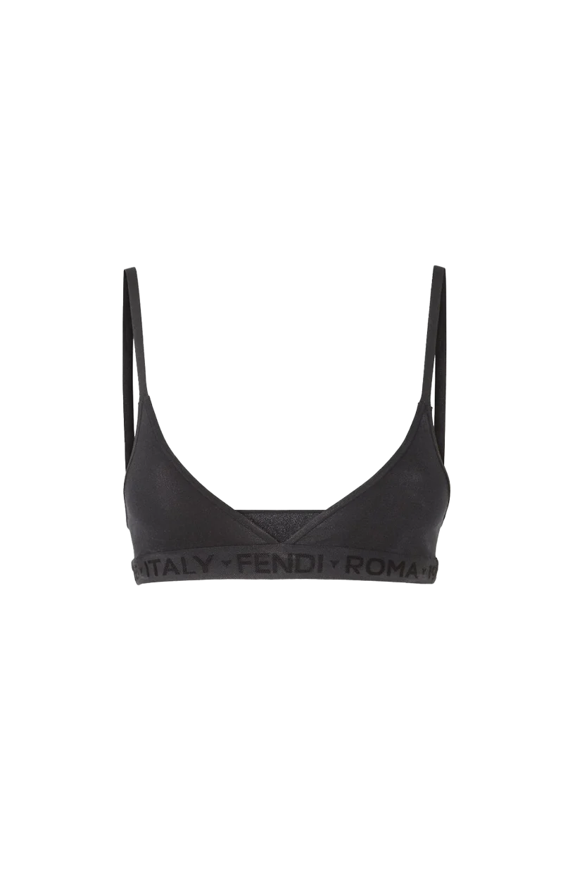 Viscose Triangle Bra in Black