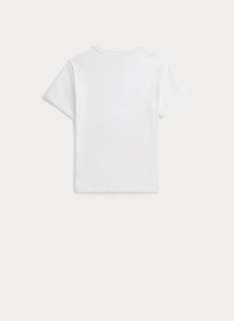 Тишърт с принт 'Polo Bear' Ralph Lauren Kids 7-14 — снимка 2