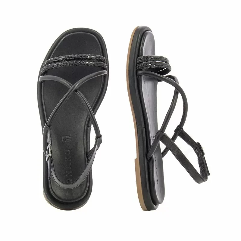 Дамски Равни Сандали ONAKO – 2372 ALL BLACK — снимка 5