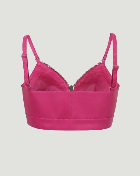 Leather Top in Pink — снимка 2