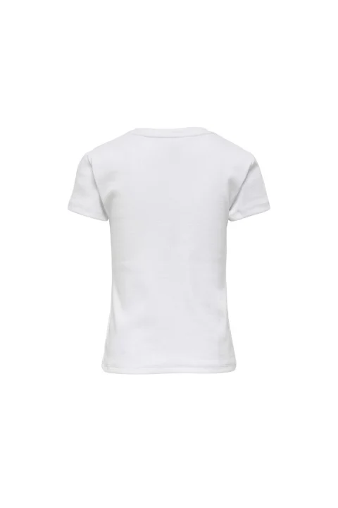 Детски Top Konclean Life Rib S/S Top Cp Jrs 15248358 11-0601 tcx bright white — снимка 2