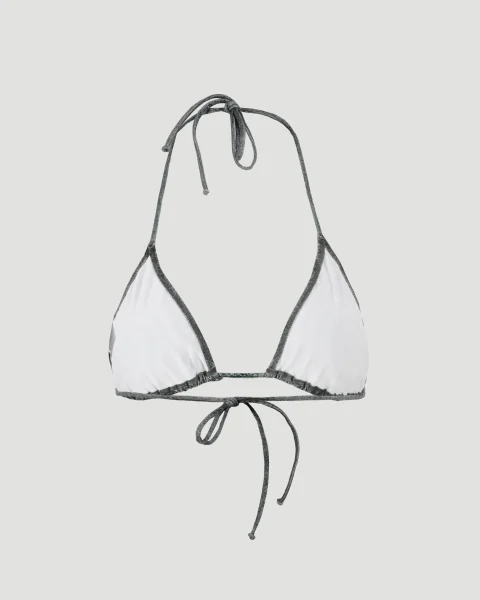 Spiral Print Bikini Top in Black — снимка 2