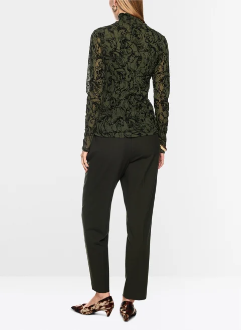 Блуза с кадифен принт Marc Cain Collections — снимка 10