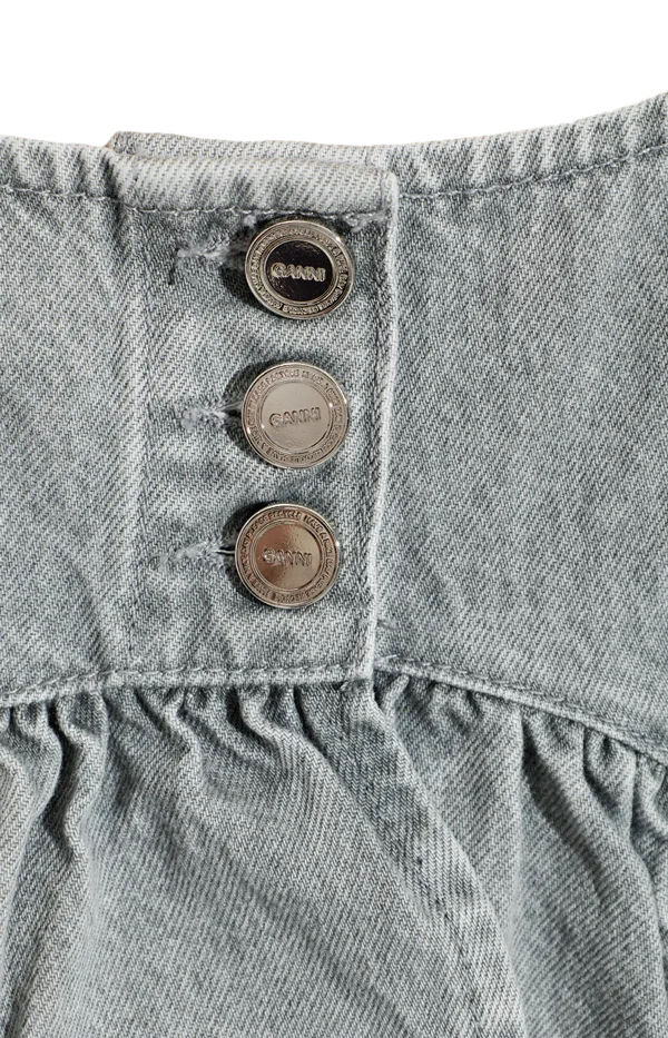 Ruffled Peplum Blouse in Grey — снимка 2