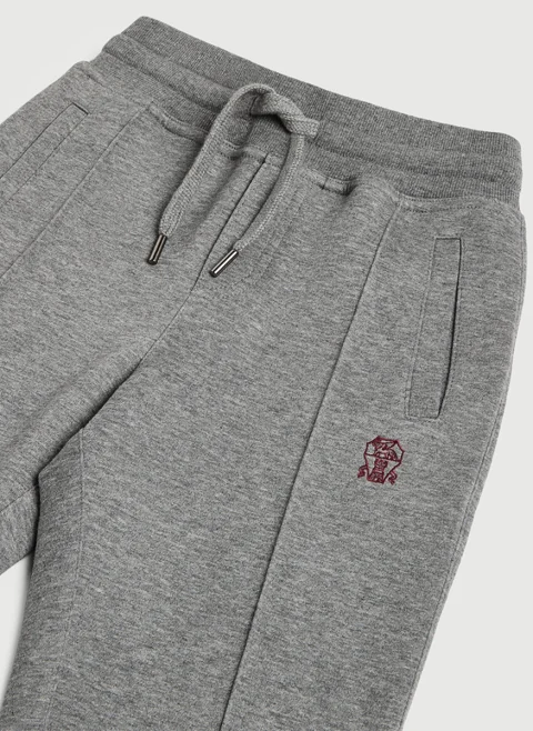 Спортен панталон с бродерия Brunello Cucinelli Kids 12 — снимка 3