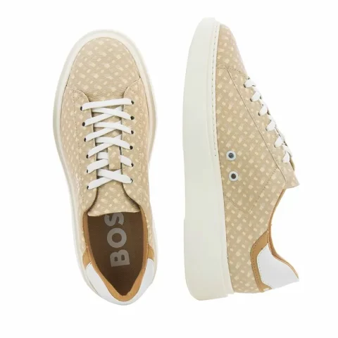 Дамски Сникърс BOSS – 50493263 AMBER_RUNN_PRB Light Beige — снимка 5