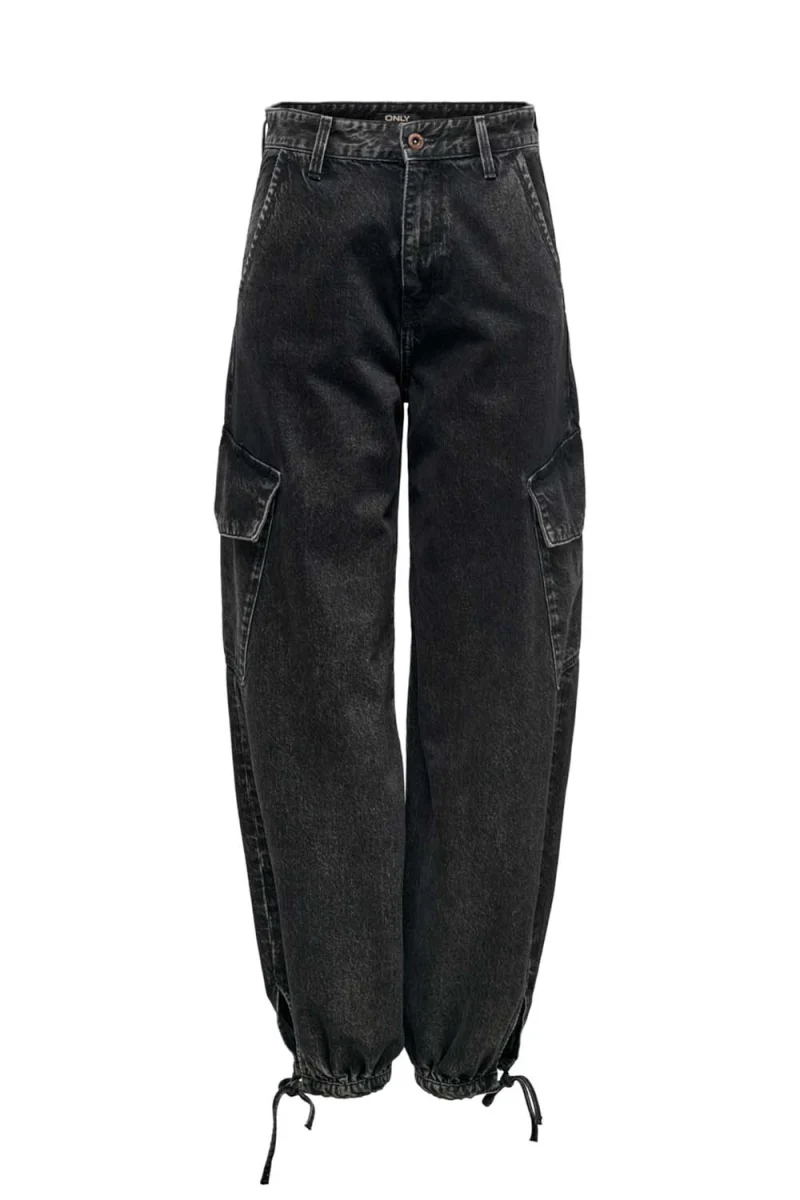 Jeans Onlpernille Hw Cargo Jogger Dnm Cro 15297358 BS000031 black denim