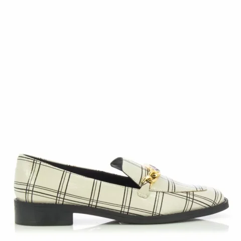 Дамски Лоуфър JORGE BISCHOFF – J10654040001 OFF WHITE/BLACK