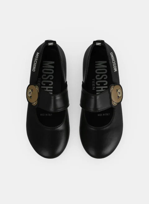 Кожени балеринки Moschino Kids — снимка 5