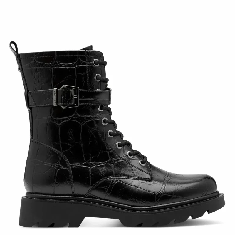Дамски Кубинки TAMARIS – 1-25228-45-028 BLACK CROCO