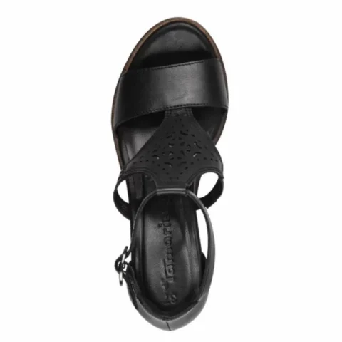 Дамски Сандали На Платформа TAMARIS – 1-28214-42-001 BLACK — снимка 5