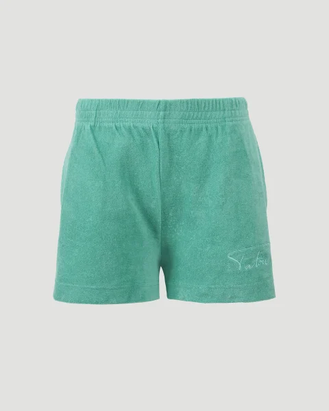 Cotton Shorts in Mint Green