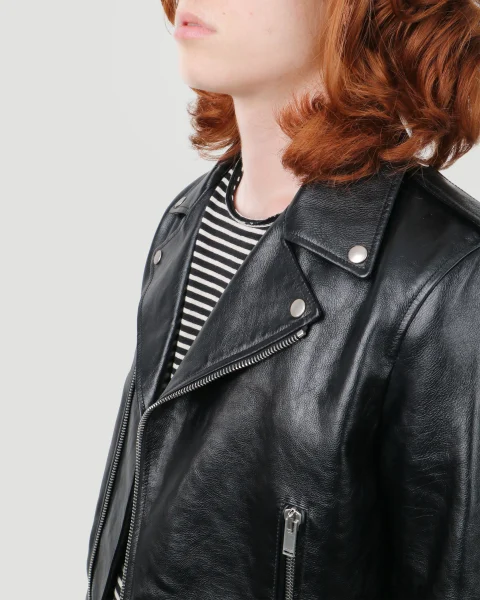 Classic Leather Biker Jacket — снимка 6